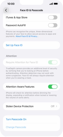 Press Set Up Face ID.