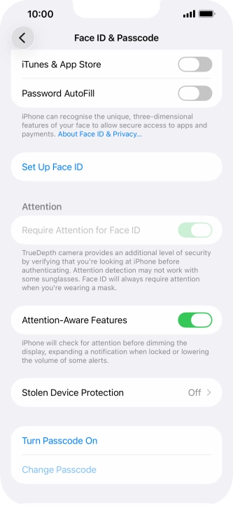 Press Set Up Face ID.