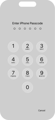Use the phone lock code you created.