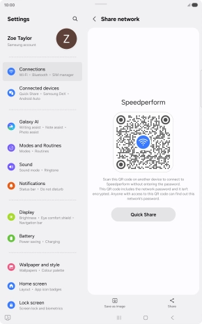Place the QR code inside the camera frame on the other device to scan the code.