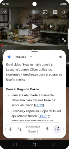La respuesta de Gemini a tu pregunta se visualiza ahora en la pantalla.