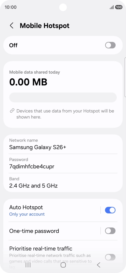 Press Network name.