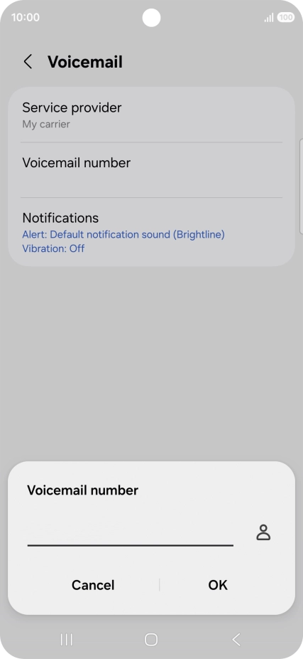 Key in (prefix) 5 (your phone number) and press OK.
