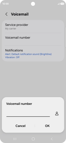 Key in +447836121121 and press OK.