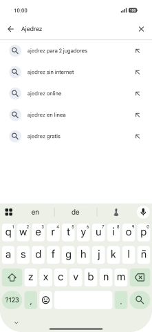 Introduce el nombre del tema o de la app y pulsa el icono de búsqueda.