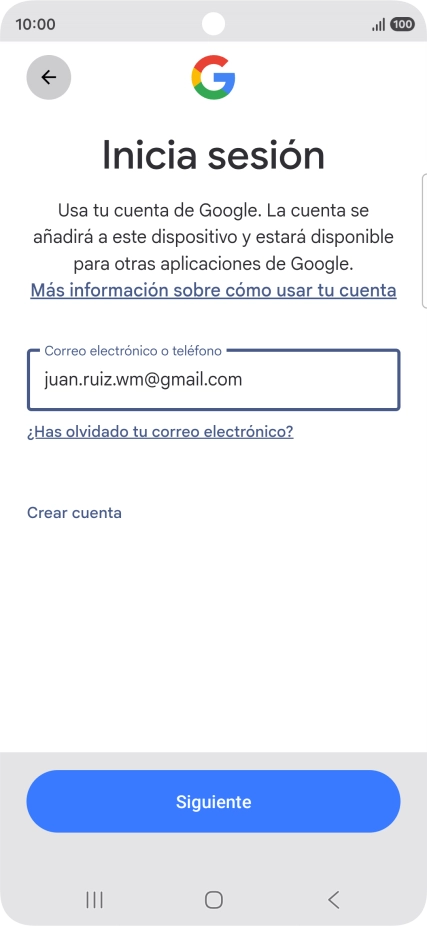 Pulsa Siguiente.