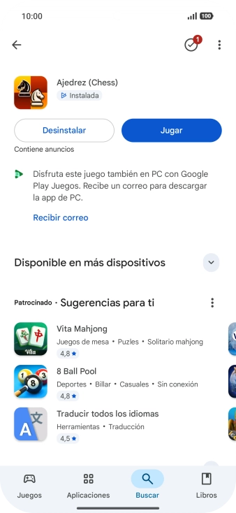 Desliza el dedo hacia arriba desde la parte inferior de la pantalla para terminar y volver a la pantalla de inicio.