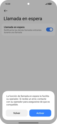 Si activas la función, pulsa Activar.