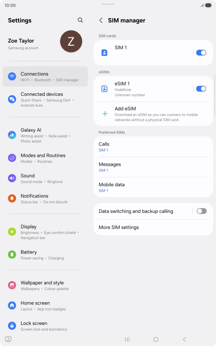 Press the Home key to return to the home screen.