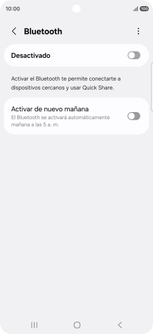 Pulsa el indicador para activar la función.