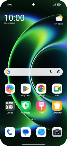 Desliza el dedo hacia abajo desde la parte superior derecha de la pantalla.