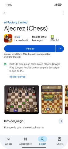 Pulsa Instalar y sigue las indicaciones de la pantalla para instalar la app.