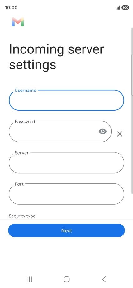 Press the field below 