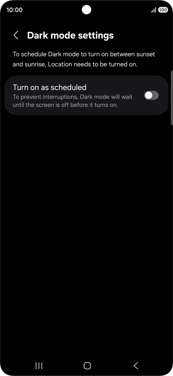 Press the indicator next to 