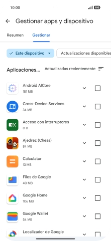 Pulsa la app deseada.
