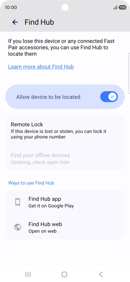 Press the Home key to return to the home screen.