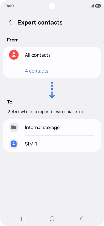 Press the name of the SIM.