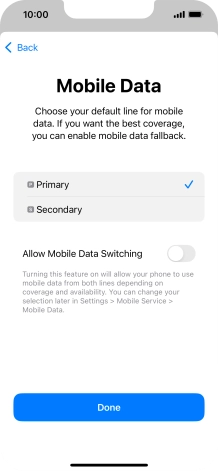 Press the indicator next to 