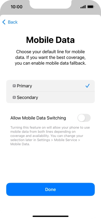 Press the indicator next to 