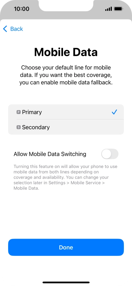 Press the indicator next to 