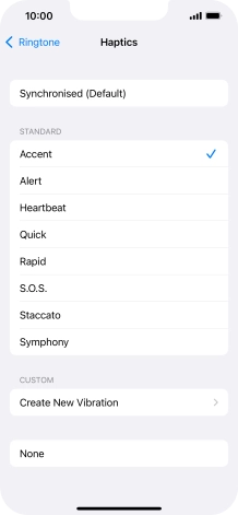 Press the required setting to turn on the function.
