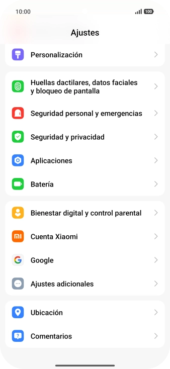 Pulsa Ajustes adicionales.