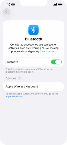 Press the required Bluetooth device and follow the instructions on the screen to pair the device with your phone.