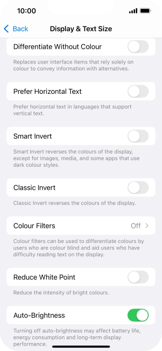 Press the indicator next to 