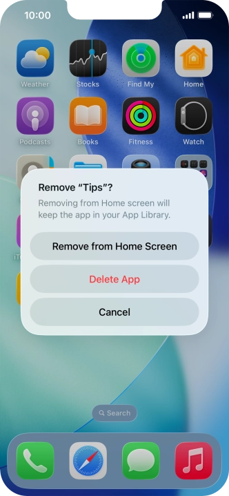 Press Delete App.
