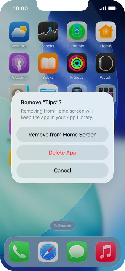 Press Delete App.