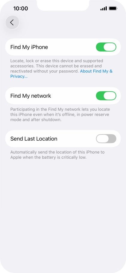Press the indicator next to 