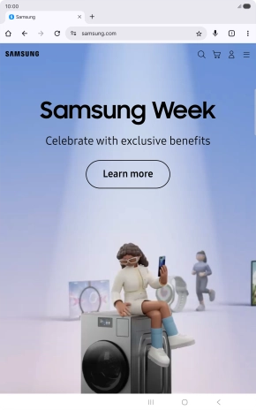 Press the menu icon.