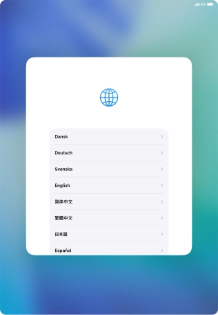 Press the required language.