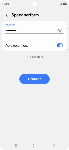 Key in the password for the Wi-Fi network and press Connect.