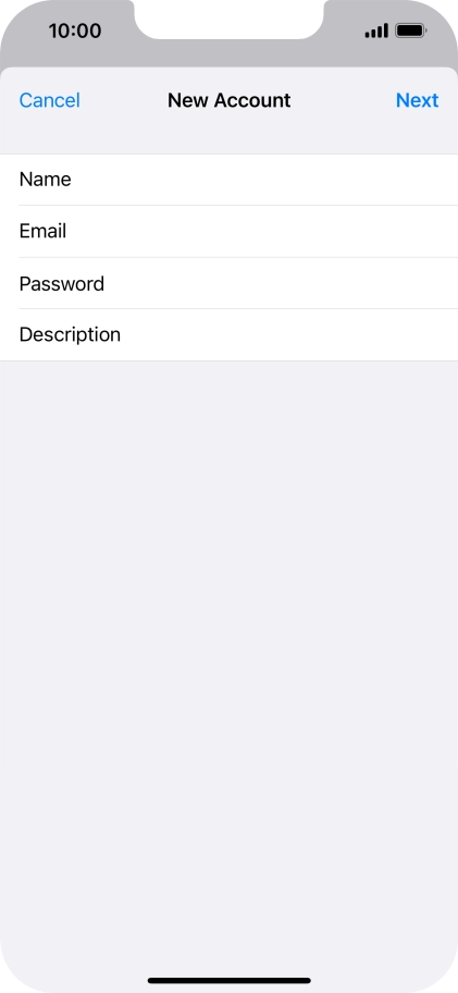 Press Description and key in the required name.