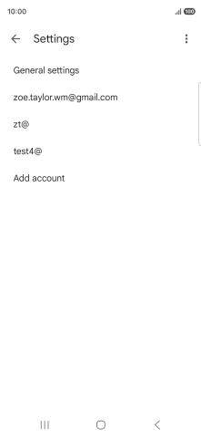 Press the required email account.