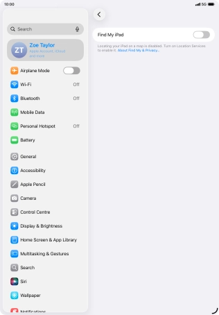 Press the indicator next to 