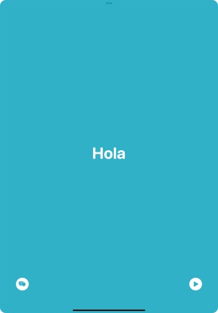 Press the split view icon to go back to display of both languages.