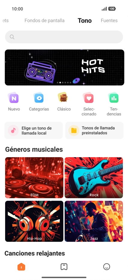 Si deseas seleccionar un timbre de llamada que no sea un timbre de llamada predeterminado, pulsa Elige un tono de llamada local y sigue las indicaciones de la pantalla para seleccionar la melodía deseada.