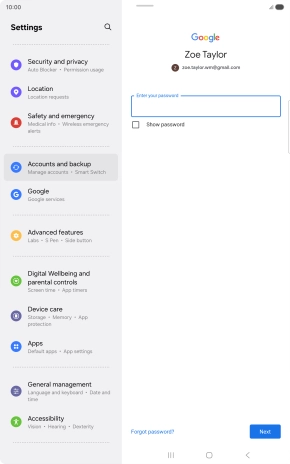 Press the field below 