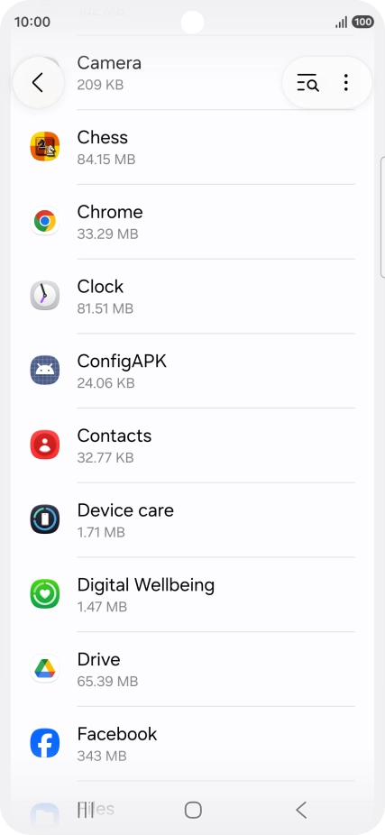 Press the required app.