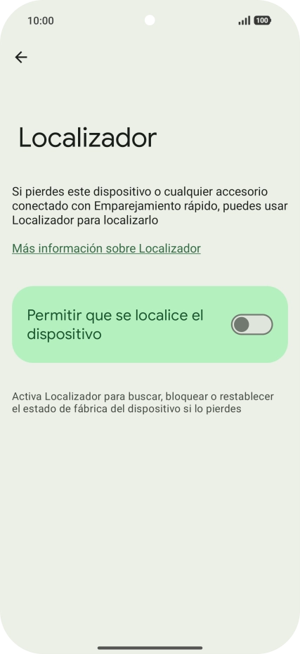 Pulsa el indicador junto a 