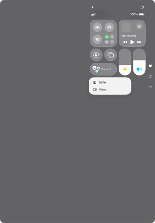 Press and hold the required function to see more actions.