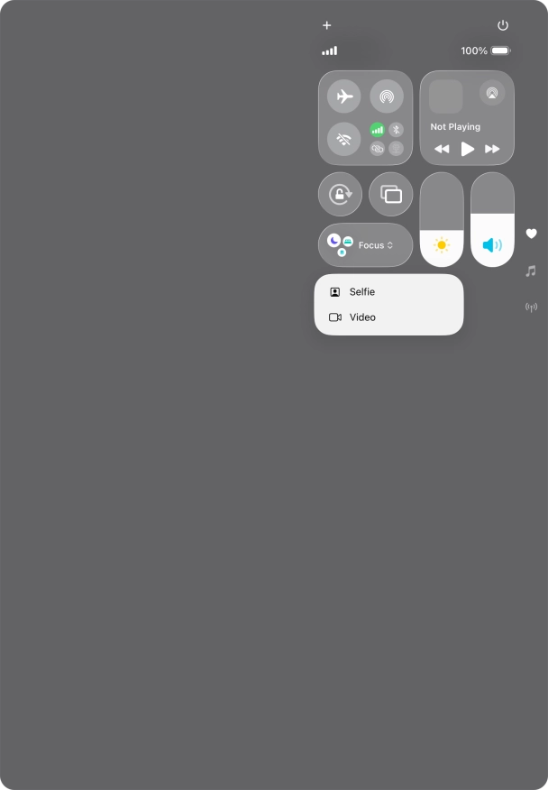 Press and hold the required function to see more actions.