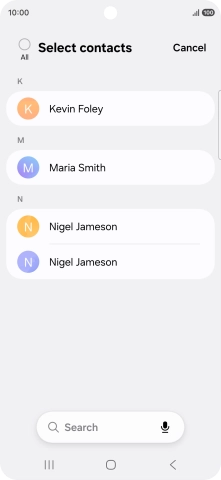 Press the field above 