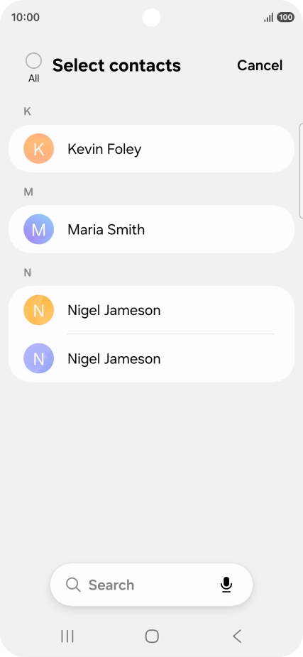 Press the field above 