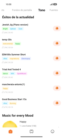 Desliza el dedo hacia la derecha desde la parte izquierda de la pantalla.