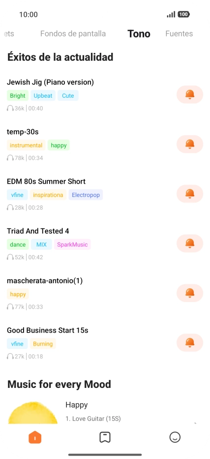 Desliza el dedo hacia la derecha desde la parte izquierda de la pantalla.
