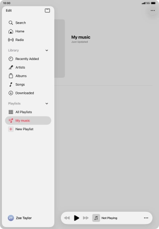 Press anywhere on the screen.
