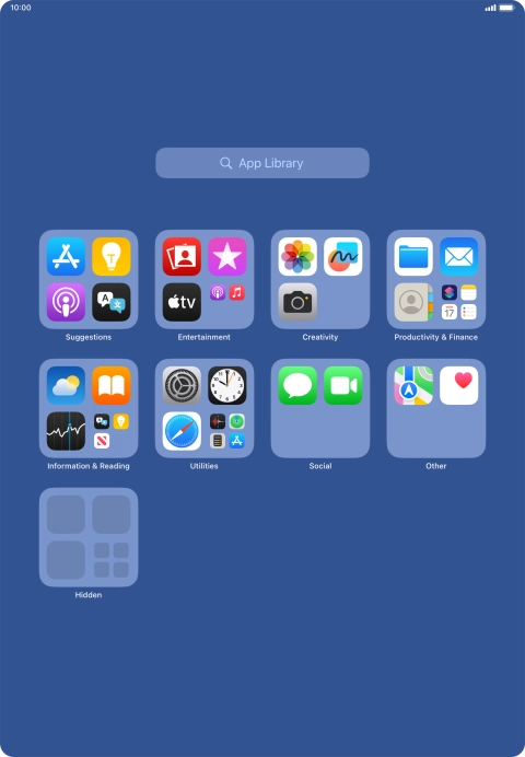 The app is now placed in the Hidden folder in the App Library.